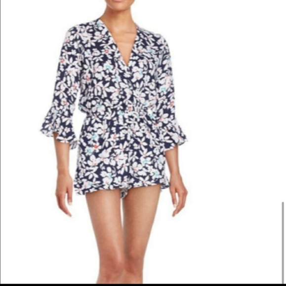 Saks 5th Avenue Floral Romper SzXS - Picture 1 of 5